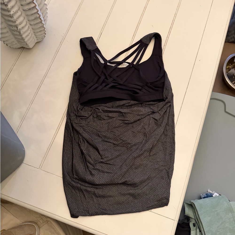 Black and Gray Strappy bra and top